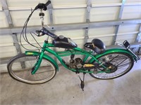Bicycle w/ Gas Motor Attached Green 26"