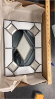 White and gray stained glass Sun catchers