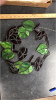 Green and brown leaf stained glass Sun catchers