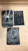 Lot of three tin type pictures