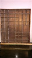 Wooden shadow box 21” tall x 18” wide x 2.5” deep