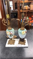 Pair of vintage pitcher style lamps