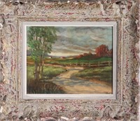 Signed Jay "Country Landscape" Oil on Board
