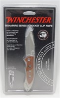 NIP Winchester 3" Pocket Clip Knife - Rose