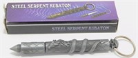 New Steel Serpent Kubaton Dragon Keychain Knife