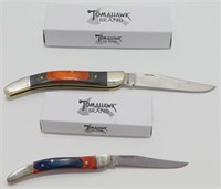 2 New Tomahawk Brand Pocket Knives #XL0747 and