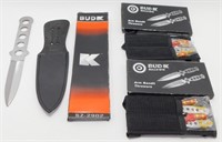 BUD K SZ-2902 Throwing Knife with Sheath and 2