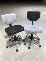 2 adjustable rolling desk chairs