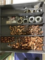 Assorted large copper fittings