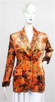 Bill Blass Floral Velvet Coat / Blazer