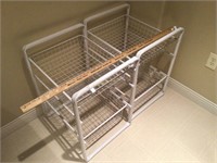 Two Metal Wire Shelves