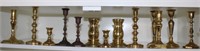13pc Brass Candlestands (2 are Baldwin)