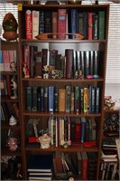 Shelf w/ contents; books, Johnsons English