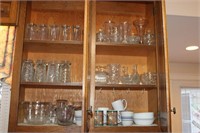 Kitchen Cabinet Contents; American Fostoria,