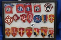Flat of 19 Military Patches