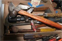 2 Boxes--Hammers, Hatchets, Screw Drivers