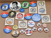Lot of 25 Political Buttons