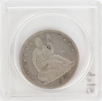 1861-O SEATED HALF DOLLAR COIN