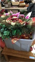 Tote wreaths and flowers