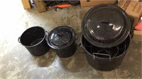 Canning pots enamel strainer pot