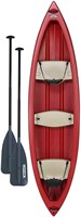 Lifetime Kodiak Canoe with 2 Paddles, Red, 13'