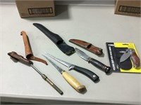Knives, Filets and Knife Sharpener