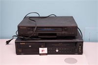 Panasonic VHS Player and Symphonic DVD & VHS