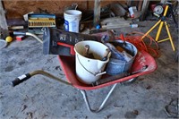 Wheelbarrow and Tools