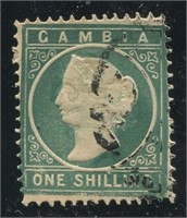 Gambia 1880 #11 1sh Green U VG