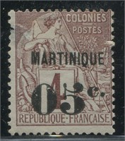 Martinique 1886 #11 05c on 4c F MH