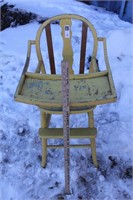 Yellow Wooden High Chair
