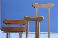 2 -  Sets of Wooden Crutches
