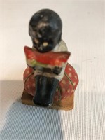 WOOD AND BISQUE CHILD FIGURE 2-1/2"X1-1/2"