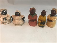 LOT CERAMIC S&P SHAKERS UP TO 3"