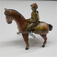 1930s German Wind Up Horse Tin Toy