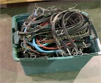 Tote of Assorted Size Bungee Cords