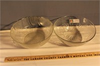 2 - Large Glass Bowls