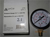 Pressure Gauge 2.5" x 100 PSI