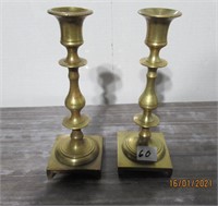 2 7" Brass Candle Holders