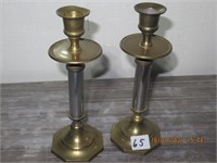 2  8" Brass Candle Holders