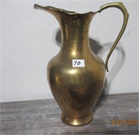 12" Solid Brass Jug