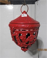 Cast Iron 10" X 6" Hanging Candle Holder