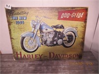16" x12" Harley Davidson Bike painted on Wood