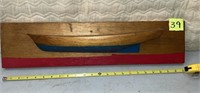 Vintage Hand Made 3d Swift Wooden Boat Sign