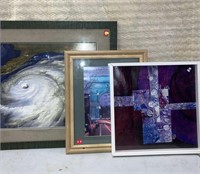 Framed Photo Lot, Hurricain, 9/11, misc