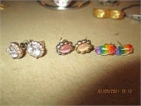 925 Earrings,Glass Flip Flop Earrings & Pr. of