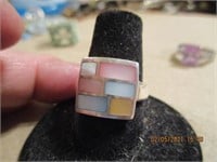 925 Multi Colored Stones Ring-5.2 g