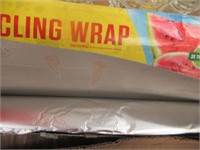 rolls of cling wrap and aluminum foil