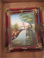 3 framed paintings