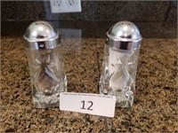 Set of Cut Glass Salt & Pepper Shakers